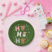 Ho Ho Ho Welsh Terrier Vrolijk Kerstfeest Papieren Bordje (Feest)