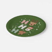 Ho Ho Ho Welsh Terrier Vrolijk Kerstfeest Papieren Bordje (Gekanteld)