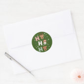 Ho Ho Ho Welsh Terrier Vrolijk Kerstfeest Ronde Sticker (Envelop)