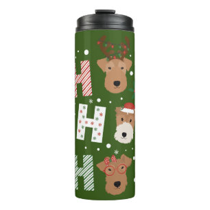 Ho Ho Ho Welsh Terrier Vrolijk Kerstfeest Thermosbeker