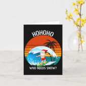 Ho Ho Ho Wie Sneeuwkerst Nodig Heeft In Juli Grapp Kaart (Gele Bloem)