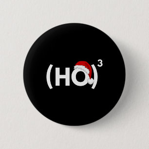 Ho Ho Ho Wiskunde Natuurkunde Kerst Ronde Button 5,7 Cm