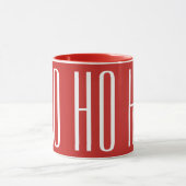 HO HO HO - wit op rood Mok (Midden)