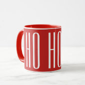 HO HO HO - wit op rood Mok (Voorkant links)