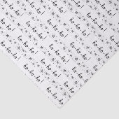 Ho - ho - ho! Witte en zwarte kerst Tissuepapier (Detail)