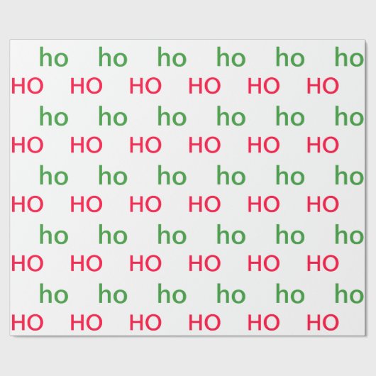 HO HO HO Wrapping Paper Cadeaupapier (Vlak)