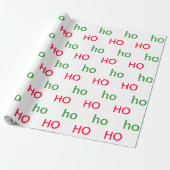 HO HO HO Wrapping Paper Cadeaupapier (Uitgerold)