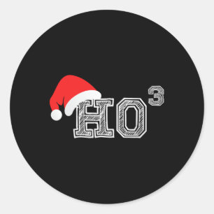 Ho Ho Ho X 3 3de macht - Vreemde Kerstfeestdag Ronde Sticker