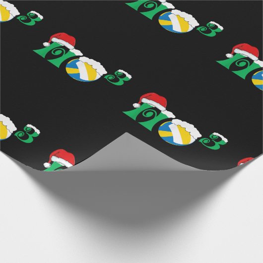 Ho Ho Ho X 3 Funny Volleyball Kerstmis Sa Cadeaupapier (Hoek)