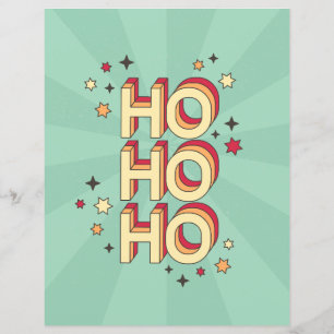 Ho ho ho xmas feestdagen retro stijl tekst en ster