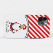 HO HO HO Zeer grappige kerstman Angry Dog Cute Case-Mate iPhone Case (Achterkant (horizontaal))