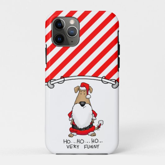 HO HO HO Zeer grappige kerstman Angry Dog Cute Case-Mate iPhone Case (Achterkant)