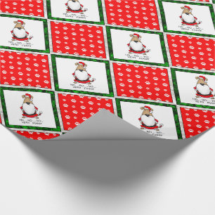 HO HO HO Zeer grappige Santa Costume Sarcastic Dog Cadeaupapier