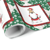 HO HO HO Zeer grappige Santa Costume Sarcastic Dog Cadeaupapier (Rol Hoek)