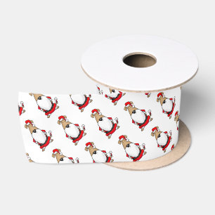 HO HO HO Zeer grappige Santa Costume Sarcastic Dog Satijnen Lint