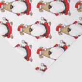 HO HO HO Zeer grappige Santa Costume Sarcastic Dog Tissuepapier (Detail)