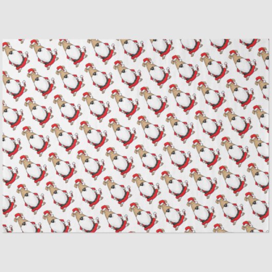 HO HO HO Zeer grappige Santa Costume Sarcastic Dog Tissuepapier (Voorkant)