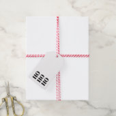 Ho Ho Ho zwarte en witte blanco kerstmis Cadeaulabel (Met Touw)