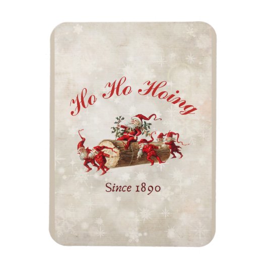 Ho Ho Hoing sinds 1890  kabouters Kerstmis Magneet (Verticaal)