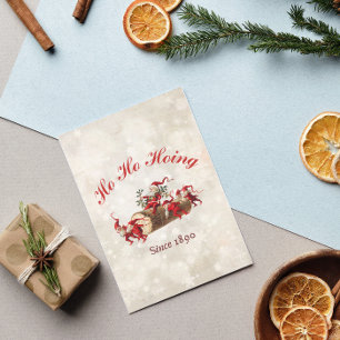 Ho Ho Hoing sinds 1890 vintage kerstgroet Kaart