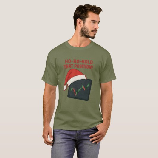 Ho-ho-hold die positie! Kerst verhandelen T-shirt (Voorkant volledig)