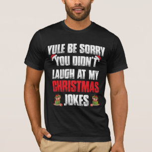 Ho-ho-hold mijn eierpunch kerstgrappen zo slecht, t-shirt