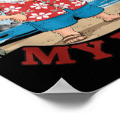 Ho Ho Hold My Beer Beach Santa Funny Christmas  Poster (Hoek)