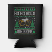 Ho Ho Hold My Beer Funny Christmas  Blikjeskoeler (Voorkant)