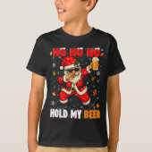 Ho Ho Hold My Drink Cool Dabbing Santa Christmas X T-shirt (Voorkant)