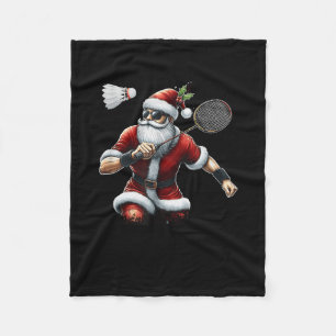 Ho Ho Hold My Shuttle_ Santa Badminton Schattige X Fleece Deken