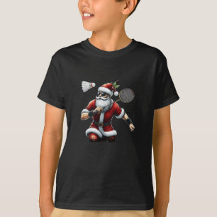 Ho Ho Hold My Shuttle Santa Badminton Schattige Xm T-shirt