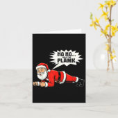 Ho Ho Hold The Plank Christmas Santa Workout Funny Kaart (Gele Bloem)