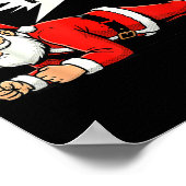 Ho Ho Hold The Plank Christmas Santa Workout Funny Poster (Hoek)