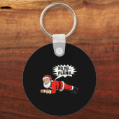 Ho Ho Hold The Plank Christmas Santa Workout Funny Sleutelhanger (Voorkant)