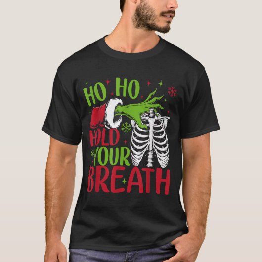 Ho Ho Hold Your Breath Soky Christmas Radiology Sk T-shirt (Voorkant)