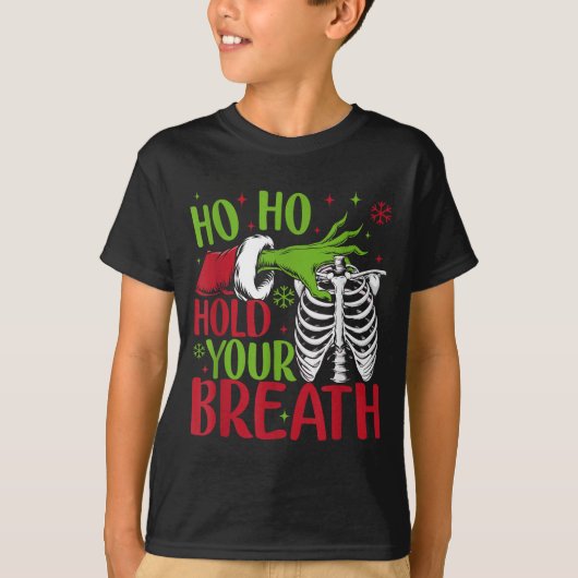 Ho Ho Hold Your Breath Soky Christmas Radiology Sk T-shirt (Voorkant)