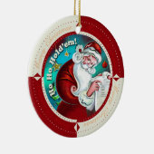 Ho Ho Hold'Em Keramisch Ornament (Rechts)