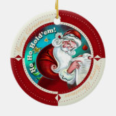 Ho Ho Hold'Em Keramisch Ornament (Achterkant)
