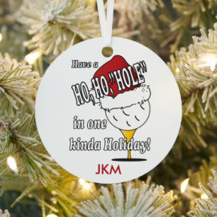 Ho, Ho, Hole in één kerstversiering Metalen Ornament