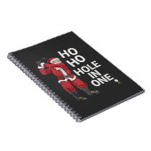 Ho Ho Hole in One Grappig Golfen Kerstmis Notitieboek (Rechterzijde)