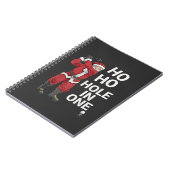 Ho Ho Hole in One Grappig Golfen Kerstmis Notitieboek (Linkerzijde)