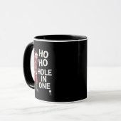 Ho Ho Hole in One Grappige Golf Kerstmis Mok (Voorkant links)