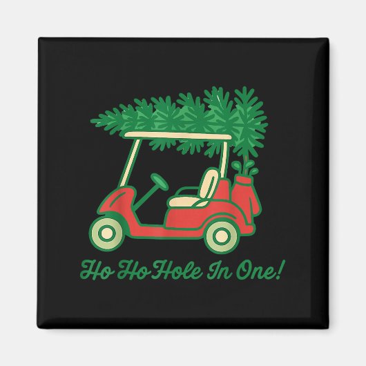 Ho Ho Hole In One Santa Golf Christmas Holiday Gol Magneet (Voorkant)
