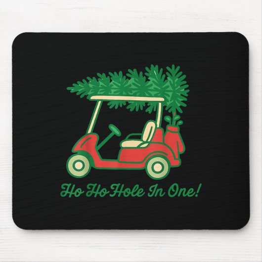 Ho Ho Hole In One Santa Golf Christmas Holiday Gol Muismat (Voorkant)