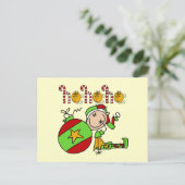Ho Ho Holiday Elf Feestdagenkaart (Staand voorkant)
