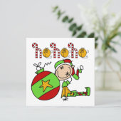 Ho Ho Holiday Elf Feestdagenkaart (Staand voorkant)