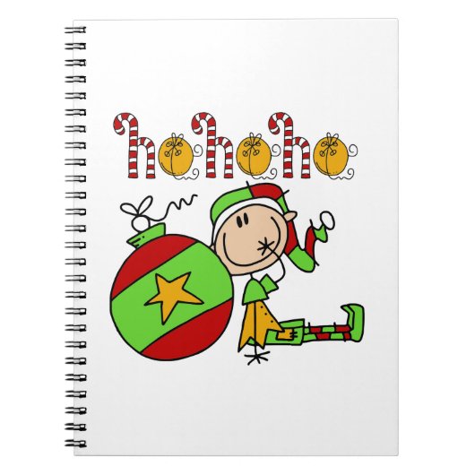 Ho Ho Holiday Elf Jingle Bells Kerstmis Notitieboek (Voorkant)