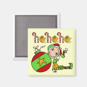 Ho Ho Holiday Elf Kerstmis Magneet (Voorkant / Achterkant)