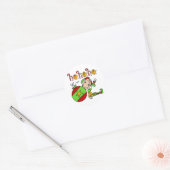 Ho Ho Holiday Elf Ronde Sticker (Envelop)