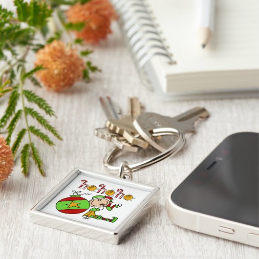 Ho Ho Holiday Elf Sleutelhanger (Zijkant)